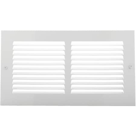 Home Impressions 6 In. x 12 In. Stamped Steel Return Air Grille 1RA1206WH